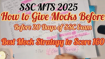 How to Attempt SSC MTS Mocks Smartly 🔥| Toppers’ Strategy 🖊️