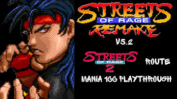 Streets of Rage Remake V5.2 - SOR2 Shiva - SOR2 Route (Mania) 1CC - 1 Life Start