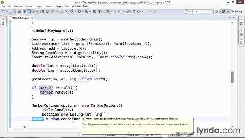 52 Removing map markers (Building Mobile Apps with Google Maps Android API v2)