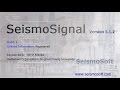 CEEN 545 Supplemental Lecture - SeismoSignal Software Demonstration