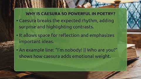 Why Is Caesura So Powerful In Poetry? - The Prose Path