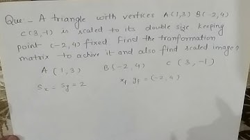 Numerical based on Fixed Point Scaling || composite transformation || computer graphics