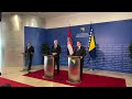 Obraćanje Dragana Čovića i Gordana Jandrokovića nakon sastanka u Sarajevu