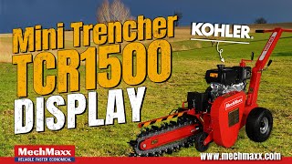Highlights of MechMaxx 14HP 429cc KOHLER E-start 24'' Ditching Mini Trencher ,TCR1500