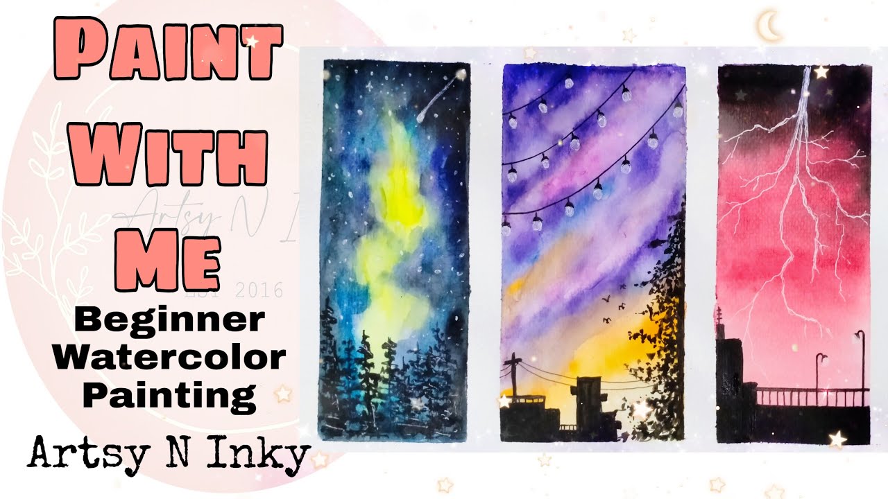 Beginner Watercolor Painting | Step by Step Tutorial | Easy Watercolor