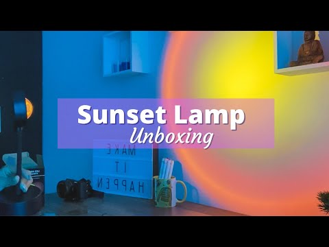 Probando la Lámpara de atardecer viral de Tiktok / Unboxing Sunset Lamp