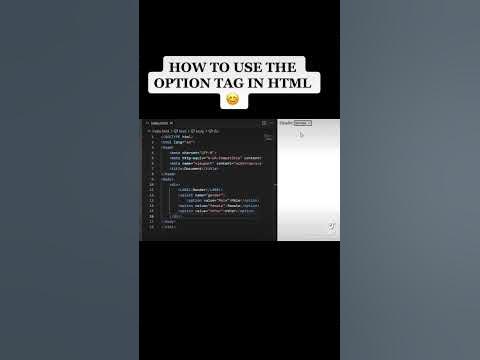 How to use the option tag in HTML #code #frontend #computer-science # ...