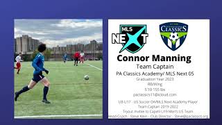 Connor Manning - MLS Next PA Classics Team Captain