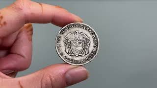 Up for Auction September 2026 - Colombia 1876 Medellin Silver 5 Decimos