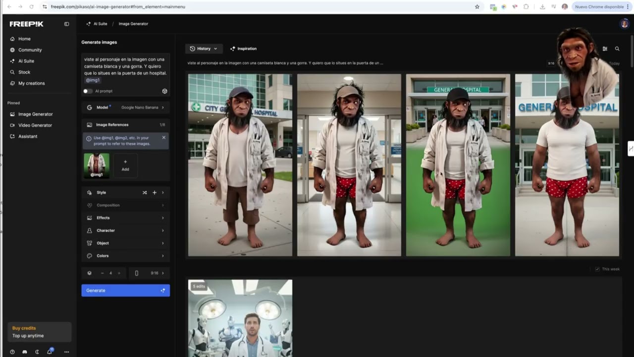 MÉDICO utiliza FREEPIK para generar imagenes con INTELIGENCIA ARTIFICIAL