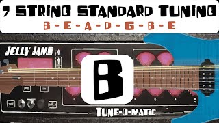 How to tune a 7 string guitar | B E A D G B E | Clean Tone