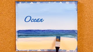 初心者向けのアクリル絵の具 / 夏の海の描き方
