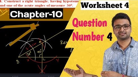D.A.V. Math | Class 7 |Ch 10 | Construction of Triangles | Worksheet 4 | Q.No.4 | Art Of Mathematica