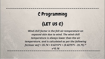 Wind chill factor is the felt air temperature on exposed skin due to wind...(wcf) ||  let us c