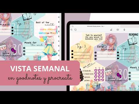 CREA UNA VISTA SEMANAL EN GOODNOTES 6 // TUTORIAL PROCREATE