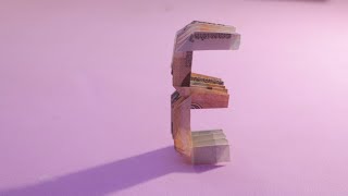 Origami alphabet e 3d How to make a money origami letter e 3d easy