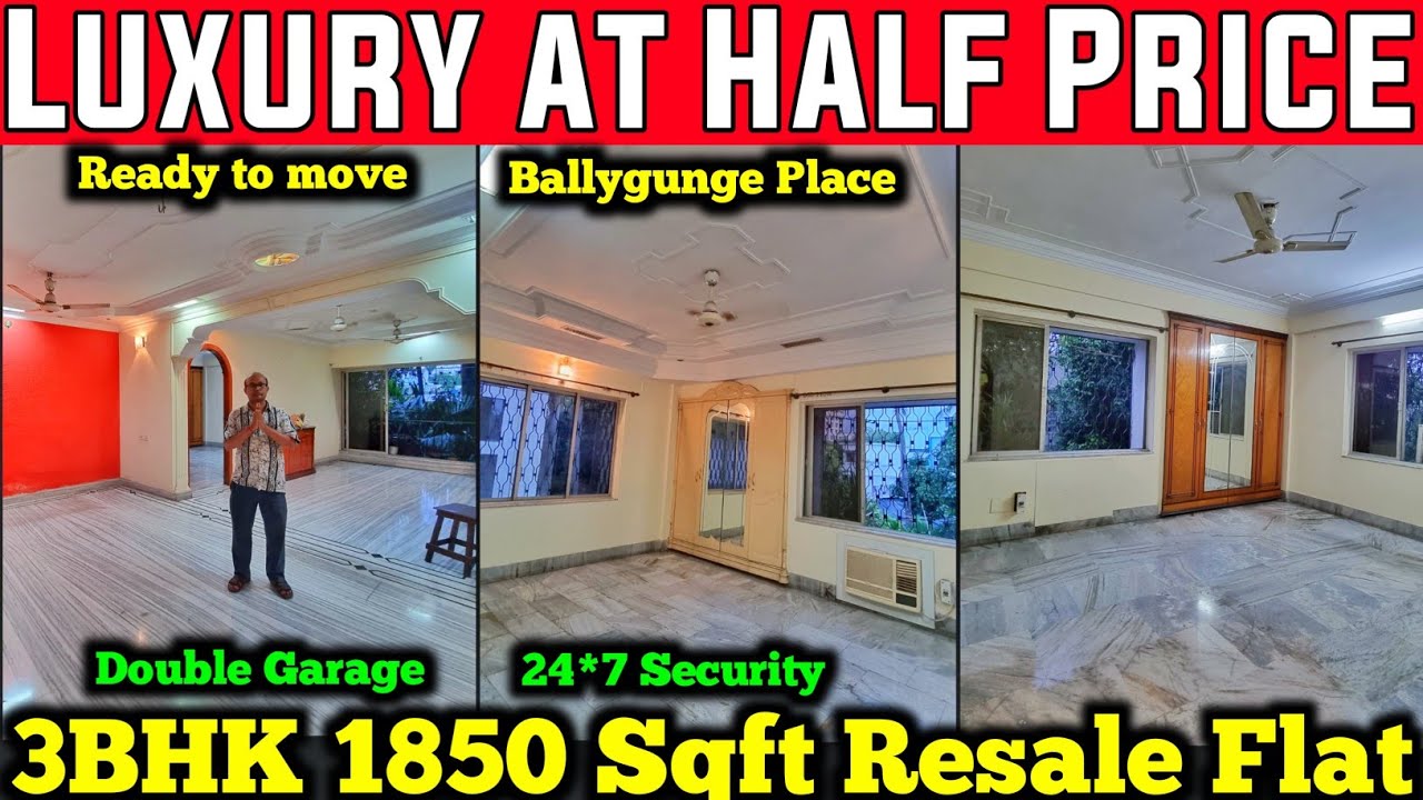 🛑SOLD🛑 P-20 | 3BHK Resale Flat Near Ballygunge Place✅1850 Sqft with Double Parking✅Ready to Move