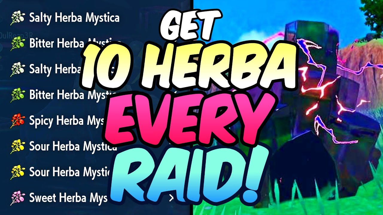 Get 10 Herba Mystica in EVERY Raid in Pokemon Scarlet Violet 