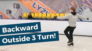 Learn a Backward Outside 3 Turn on Ice!