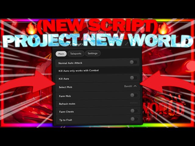 NEW🔥) Project New World Script Hack - Auto Farm Mobs, TP To Fruits/Chests  & More