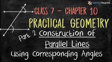 Construction of Parallel lines class 7 || Practical geometry class 7