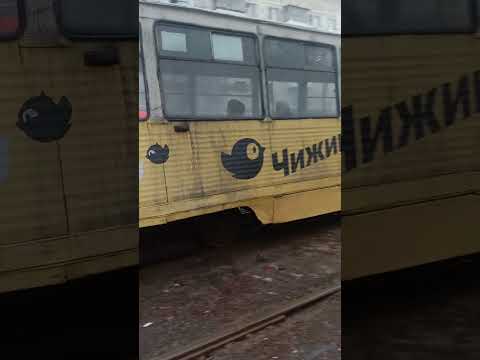 Трамвай 71-605 (КТМ-5М3) 1291, 3 маршрут. Город Саратов