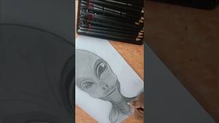 Easy drawing alien face #shorts #youtubeshorts