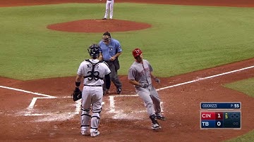 CIN@TB: Schebler hits a mammoth solo homer to right