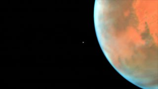 NASA's Hubble Sees Martian Moon Orbiting the Red Planet - NASA Science