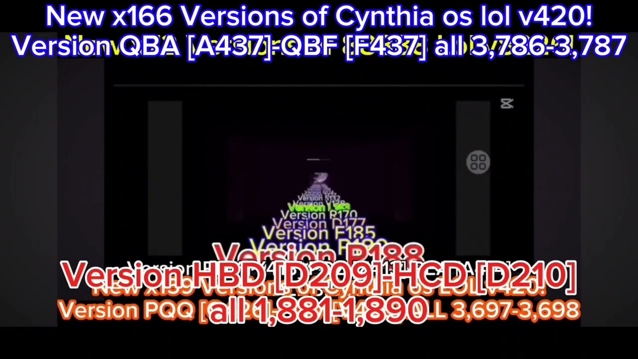 New x166 Versions of Cynthia os lol v420!