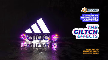 GLITCH Effects - ADIDAS LOGO - 3d Reveal Logo Animation (Blender Tutorial)