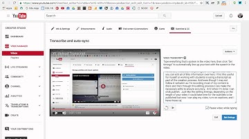 DIY Captions in YouTube: Transcribe & Autosync