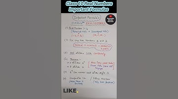 IMPORTANT FORMULAS OF REAL NUMBERS CLASS 10 MATHS #shorts #ytshorts #class10 #cbse