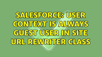 Salesforce: User context is always guest user in Site Url Rewriter class