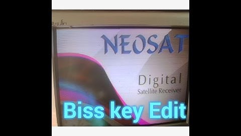 How to add biss key in Neosat-digital