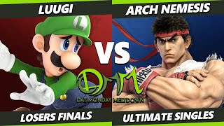 DAT MM 314 LOSERS FINALS - Luugi (Luigi) Vs. Arch Nemesis (Ryu) Smash Ultimate - SSBU