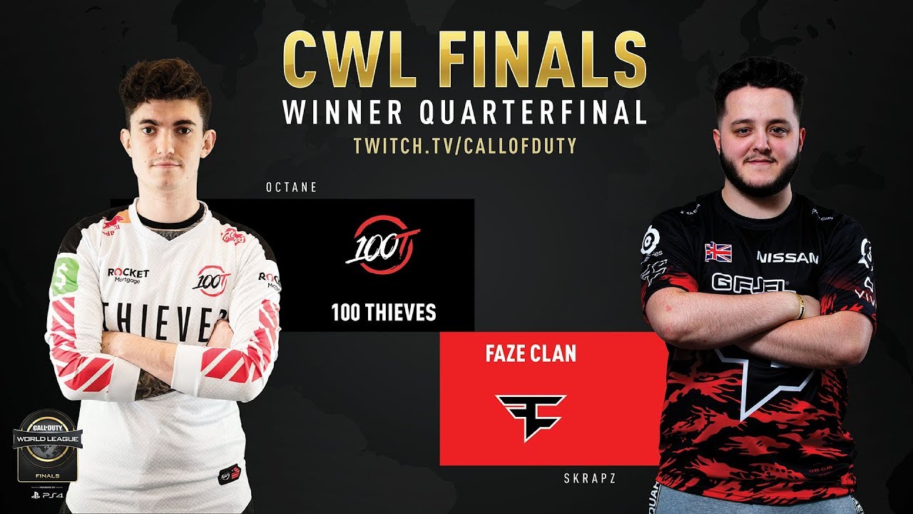 100 Thieves vs FaZe Clan | CWL Finals 2019 | Day 2