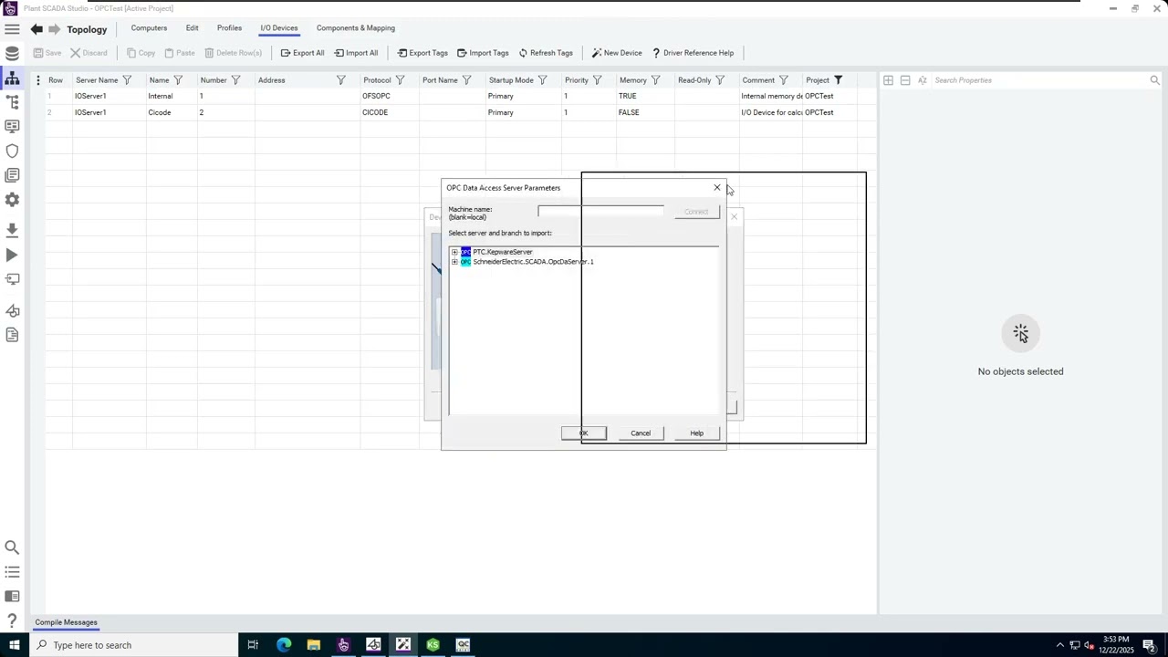 How to connect AVEVA Plant SCADA with an OPC DA server