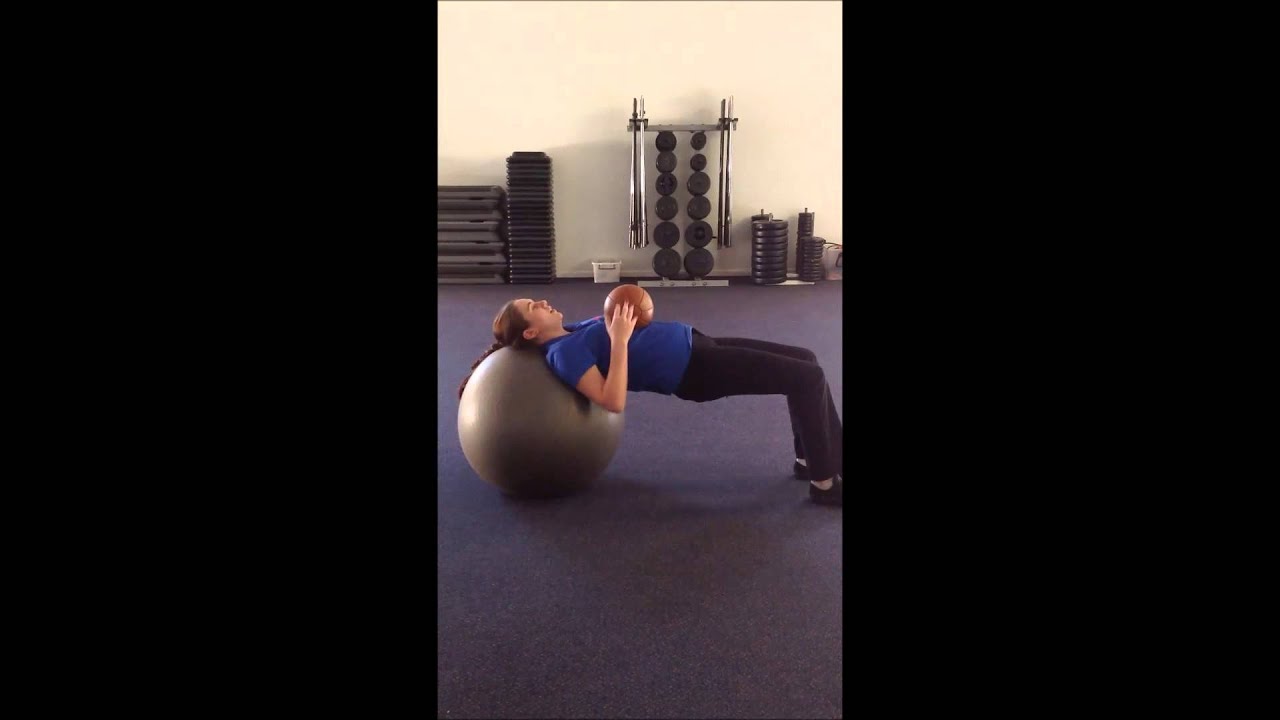 Fitball Pullover with Med Ball YouTube