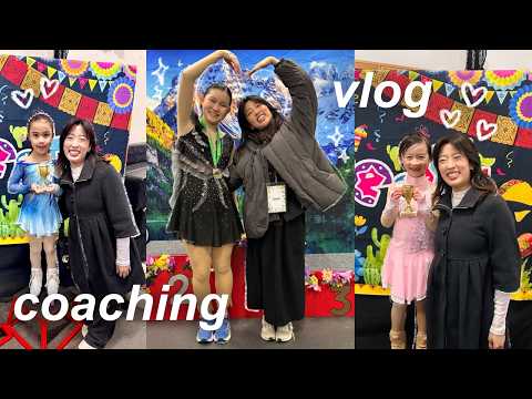 come coach with me at a figure skating competition ⛸️🏆 | BTS of what it's like being a coach