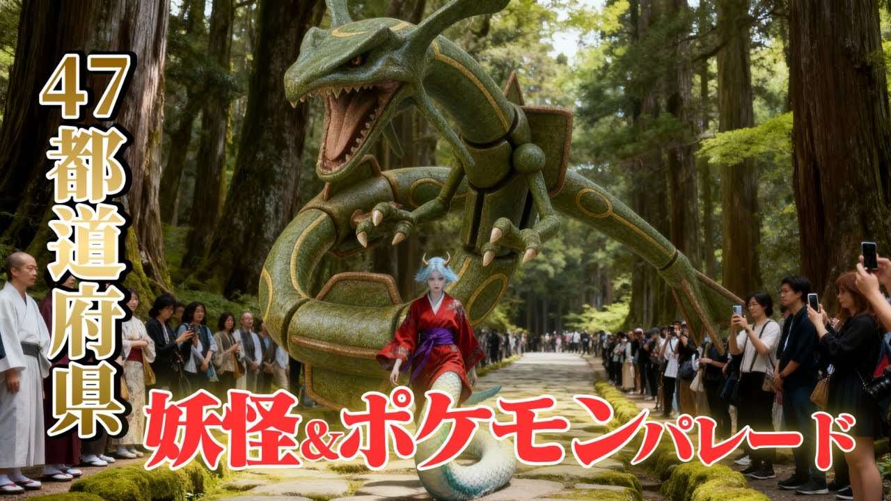 【神AI】AIが作った47都道府県「妖怪×ポケモン」のご当地パレードがヤバすぎた！