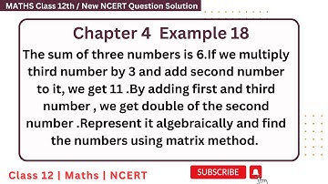 Example 18 Chapter4 Class 12 Math | Example 18 Class12 Ch 4 NCERT Maths | Chapter4 Example 18