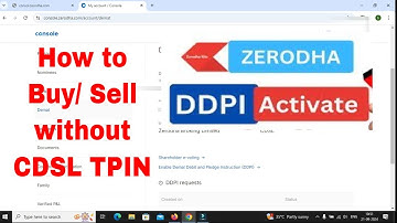 How to sell without cdsl Tpin Zerodha | Enable DDPI requests| Demat Debit and Pledge Instruction