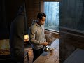 Pouring Coffee by the Rainy Window #shorts #youtubeshorts #viralshorts #fyp #trending