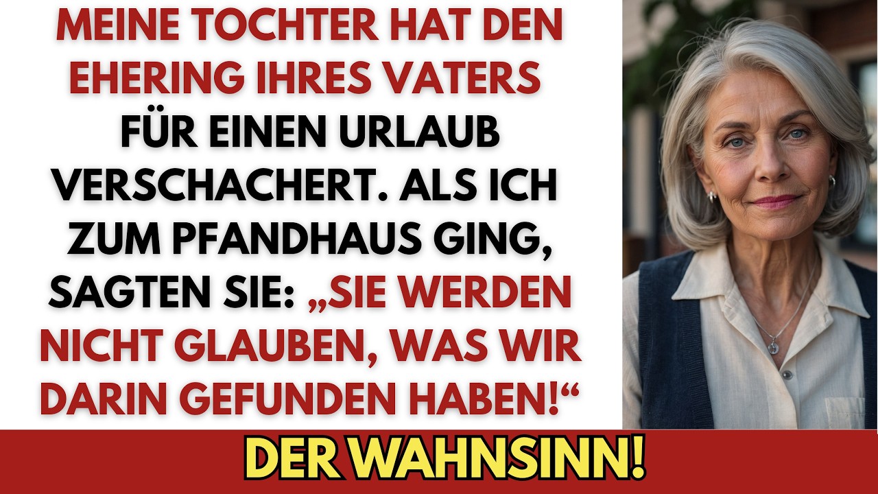 Als ich den Ehering meines verstorbenen Mannes aus der Schmuckschatulle holen wollte, war er verschwunden. Meine Tochter und ihr Mann standen im Flur, packten ihre Luxuskoffer für einen Urlaub auf...