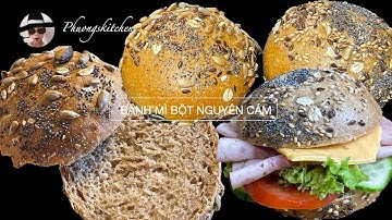 BÁNH MÌ CÓC BỘT NGUYÊN CÁM MIX HẠT- ai cũng làm được, không cần máy, không khuôn