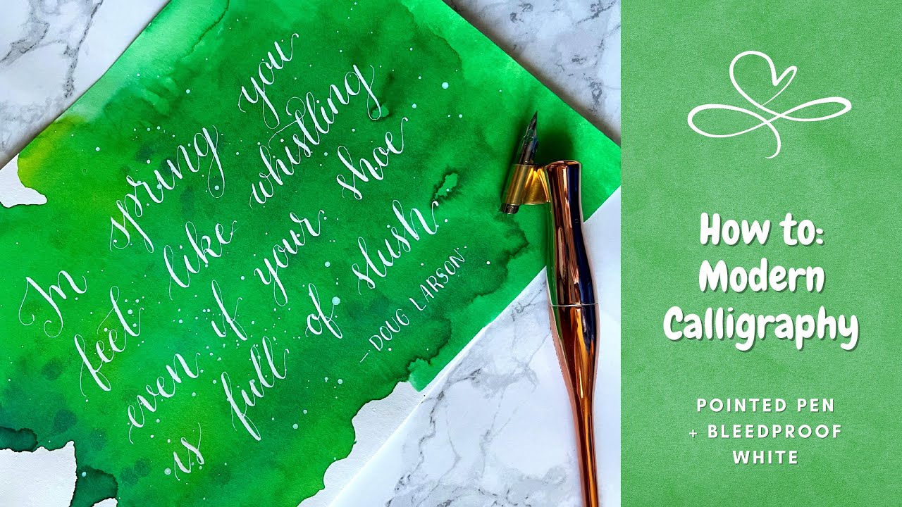 How to: Modern Calligraphy : Liquid Ecoline Watercolors & Pointed Pen