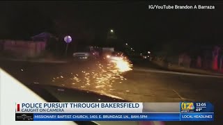 CAUGHT ON CAMERA: Police pursuit through Northeast Bakersfield