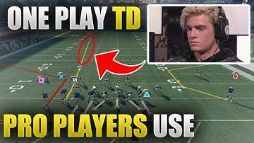 EASY ONE PLAY TD PRO PLAYERS USE | SECRET FOR COVER 3 BEATERS | Madden 18 Tips - 99 Yard Touchdown