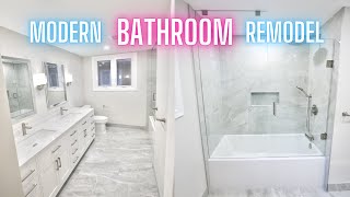 Modern Tub-Surround Bathroom Renovation